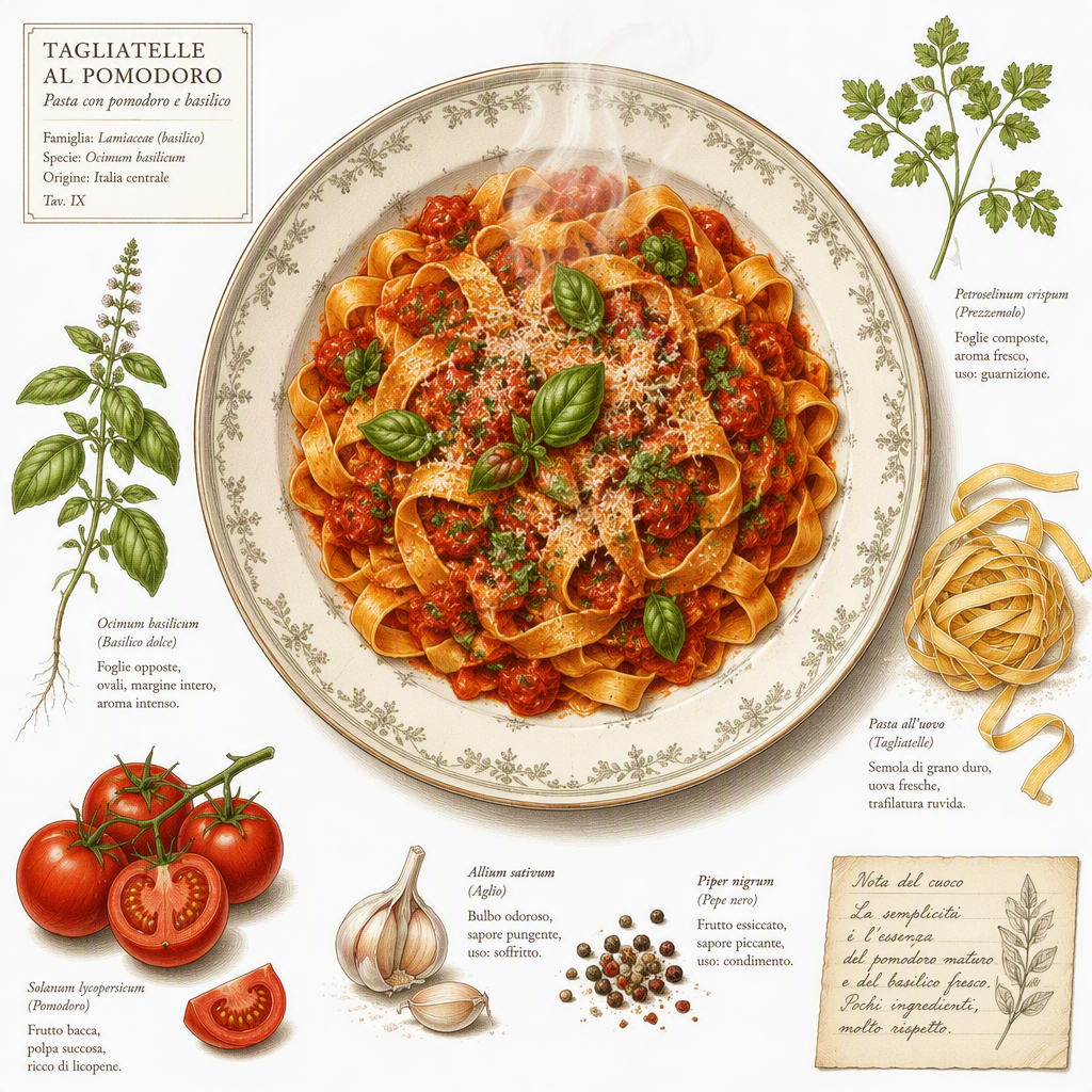 Lautasellinen perinteistä italialaista pastaa tomaattikastikkeella Lautasellinen perinteistä italialaista pastaa tomaattikastikkeella