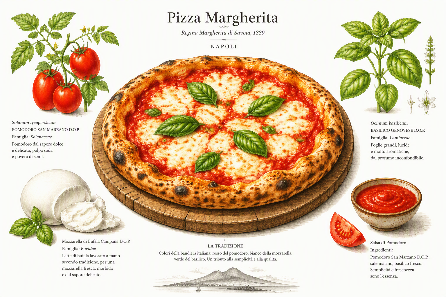 Herkullinen ja vastapaistettu Pizza Margherita lautasella