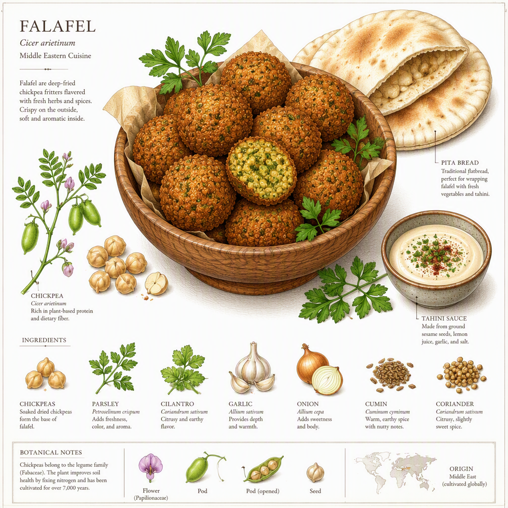 Kultaisia falafel-pyörykkeitä tarjoilukulhossa Kultaisia falafel-pyörykkeitä tarjoilukulhossa